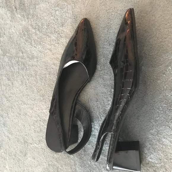 Black alligator flat shoes - Picture 1 of 1